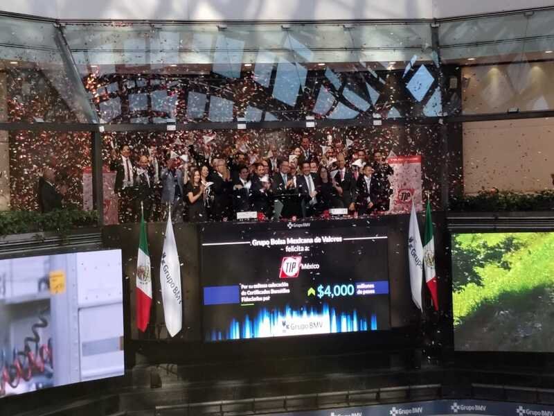 Resonante campanazo de TIP México por 4 Mil MDP en BMV