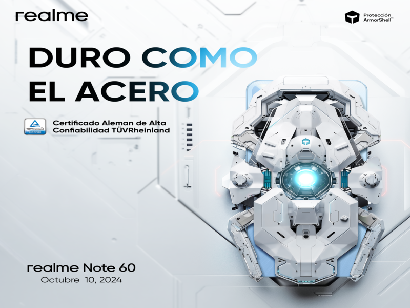 Llega a México el realme Note 60 con protección ArmorShell